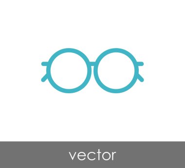 gözlük düz simgesi