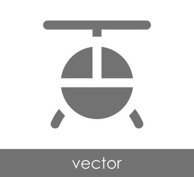 Helikopter simgesi illüstrasyon
