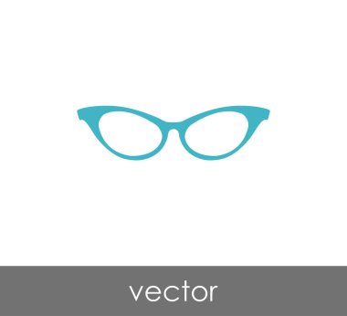gözlük düz simgesi