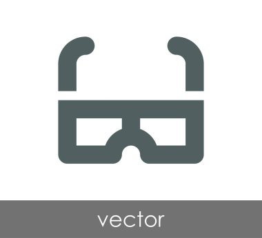 gözlük düz simgesi