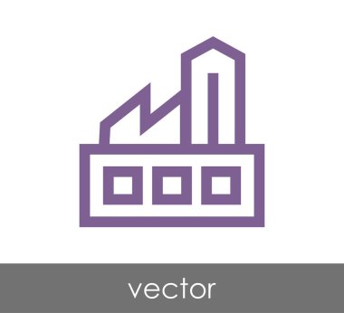 Fabrika düz simgesi