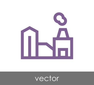 Fabrika düz simgesi