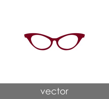 gözlük düz simgesi