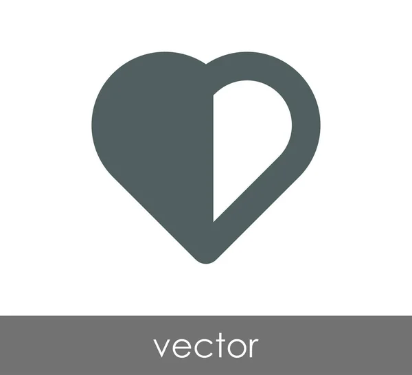 Ícone de coração simples — Vetor de Stock