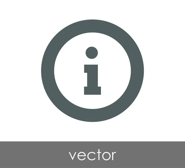 Signo de información icono — Vector de stock