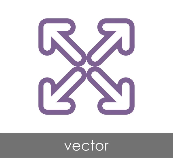 Expandir ícone da janela do aplicativo —  Vetores de Stock