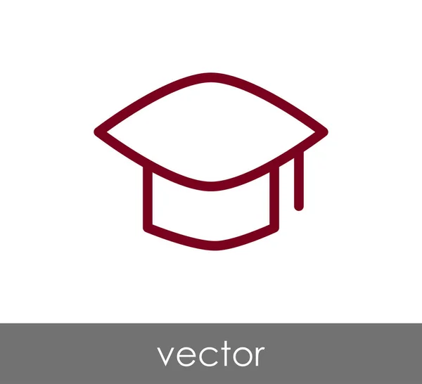 Graduation cap icon — Stock Vector