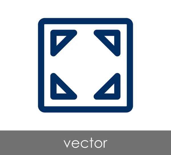 Ampliar icono de ventana de aplicación — Vector de stock