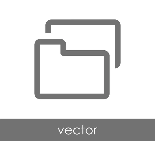 Icône web dossier — Image vectorielle