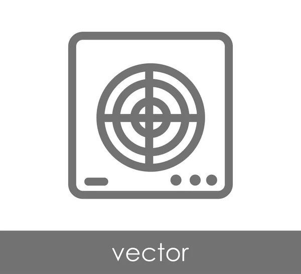 Ventilador icono plano — Vector de stock