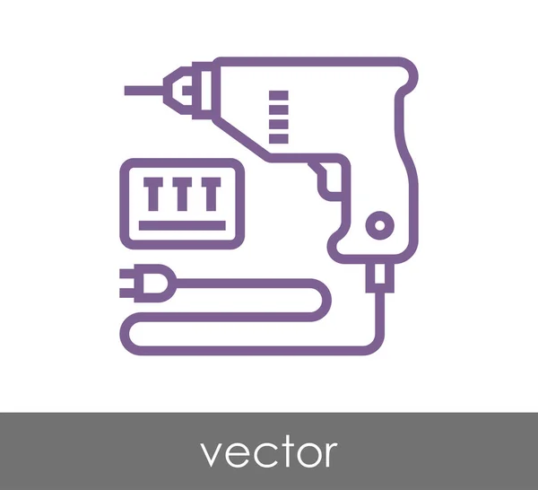 Ícone de broca elétrica — Vetor de Stock