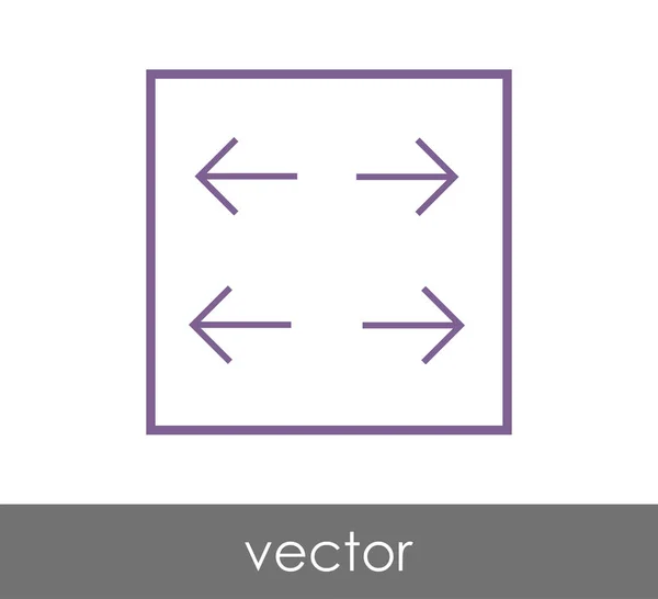 Ampliar icono de ventana de aplicación — Vector de stock