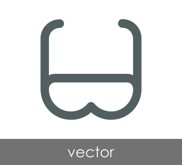 Gafas graduadas icono plano — Vector de stock