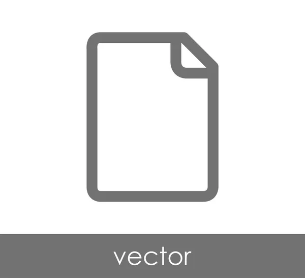 Documento ícone plano — Vetor de Stock