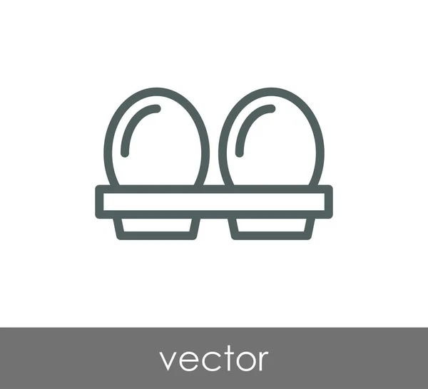 Huevos icono plano — Vector de stock