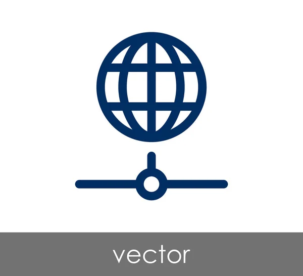 Ícone web terra — Vetor de Stock