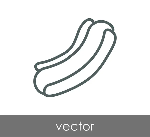 Ilustrasi ikon hotdog - Stok Vektor