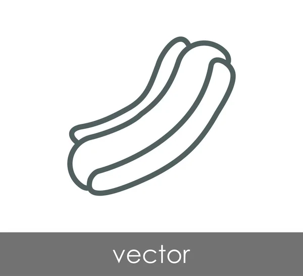 Ilustração ícone hotdog — Vetor de Stock