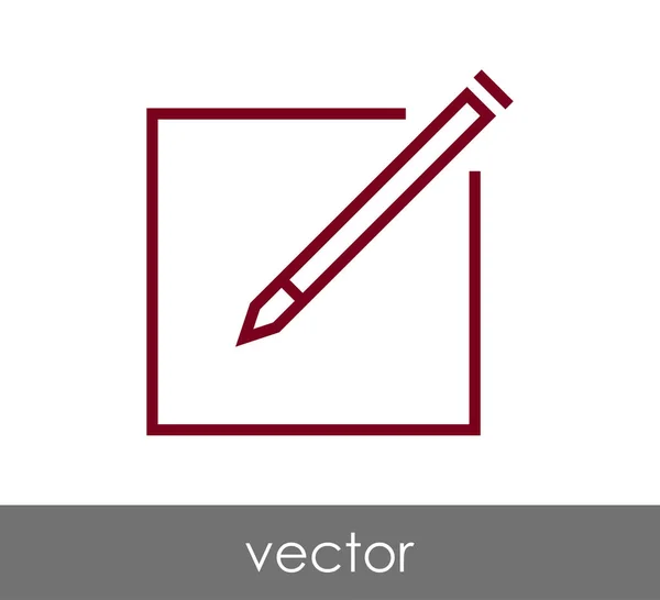 Icon mit Bleistift bearbeiten — Stockvektor