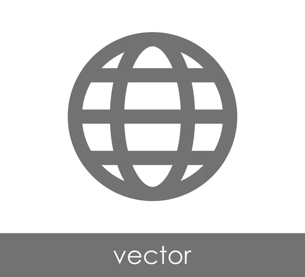 Icône web terre — Image vectorielle