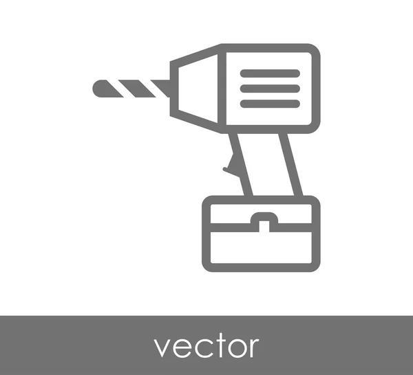 Ícone de broca elétrica — Vetor de Stock