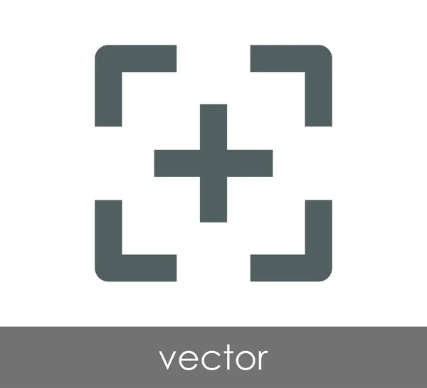 Fokus kameraikonen — Stock vektor