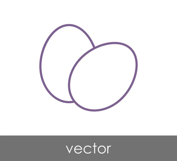 Eier flach Symbol — Stockvektor