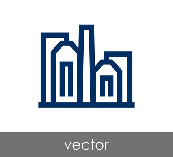 Factory flat icon — Stock Vector