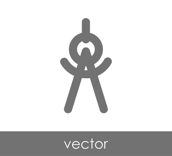 Rajz iránytű ikon — Stock Vector