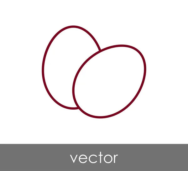 Æg fladt ikon – Stock-vektor