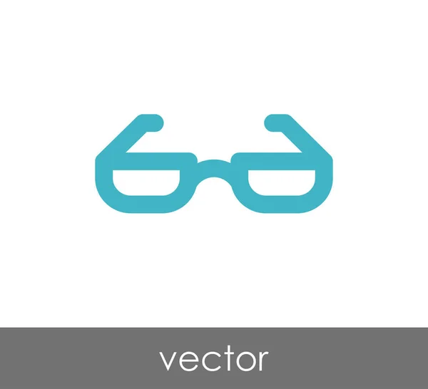 Gafas graduadas icono plano — Vector de stock