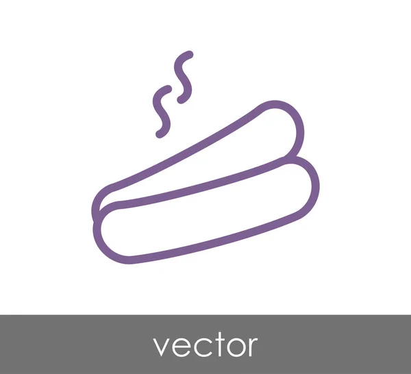 Ilustração ícone hotdog — Vetor de Stock