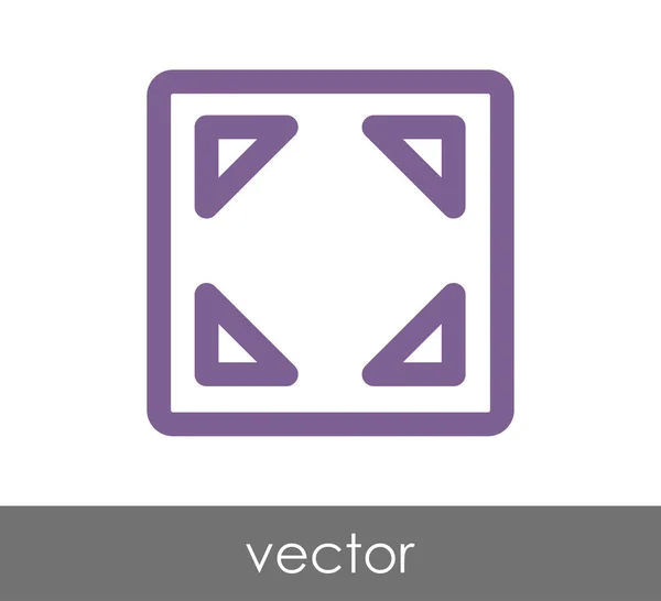 Ampliar icono de ventana de aplicación — Vector de stock