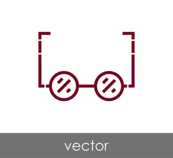 Lunettes de vue icône plate — Image vectorielle