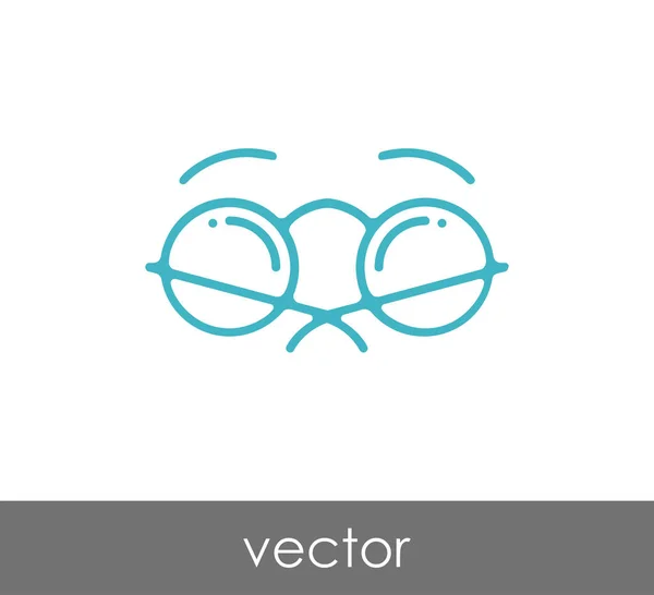 Gafas graduadas icono plano — Vector de stock