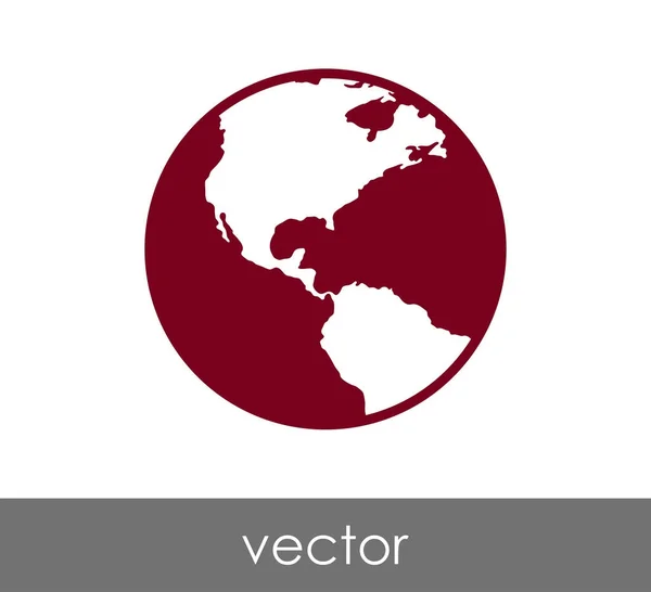 Icono web de tierra — Vector de stock