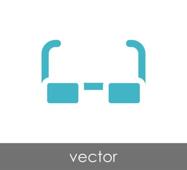 gözlük düz simgesi