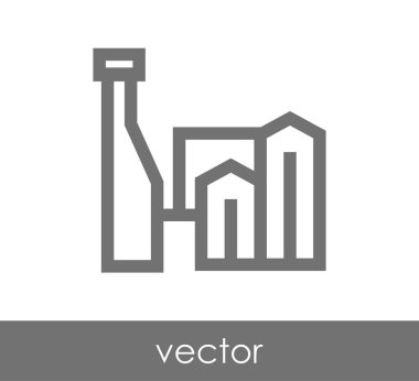 Fabrika düz simgesi