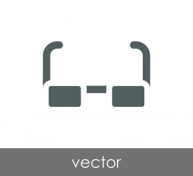 gözlük düz simgesi