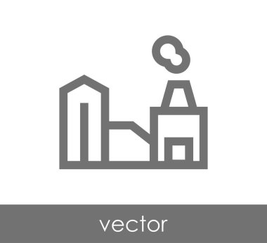 Fabrika düz simgesi