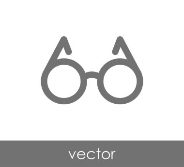 gözlük düz simgesi