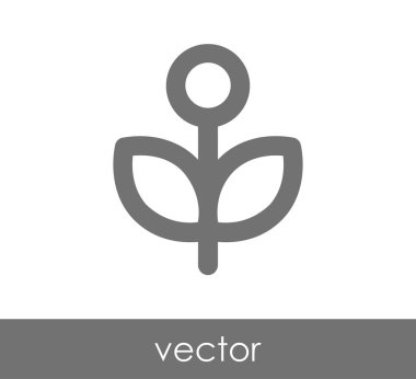 çiçek simgesi illüstrasyon 