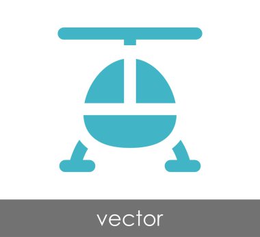 Helikopter simgesi illüstrasyon