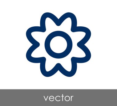 çiçek simgesi illüstrasyon 