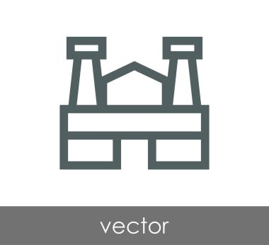 Fabrika düz simgesi