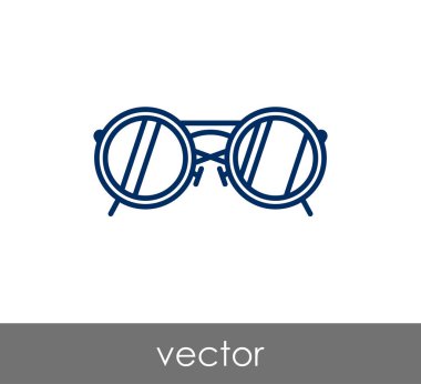 gözlük düz simgesi