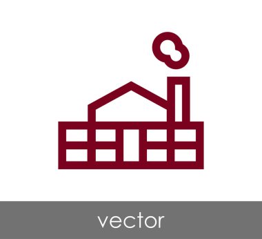 Fabrika düz simgesi