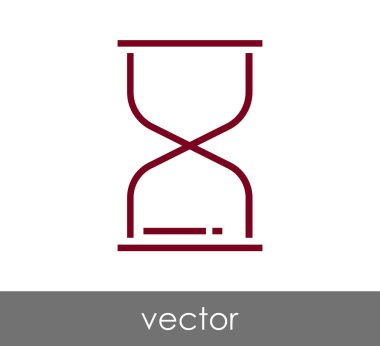 Kum saati simgesi illüstrasyon