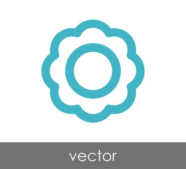 çiçek simgesi illüstrasyon 