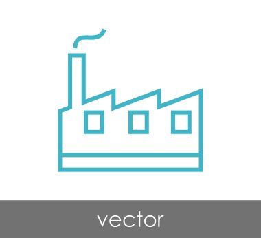 Fabrika düz simgesi